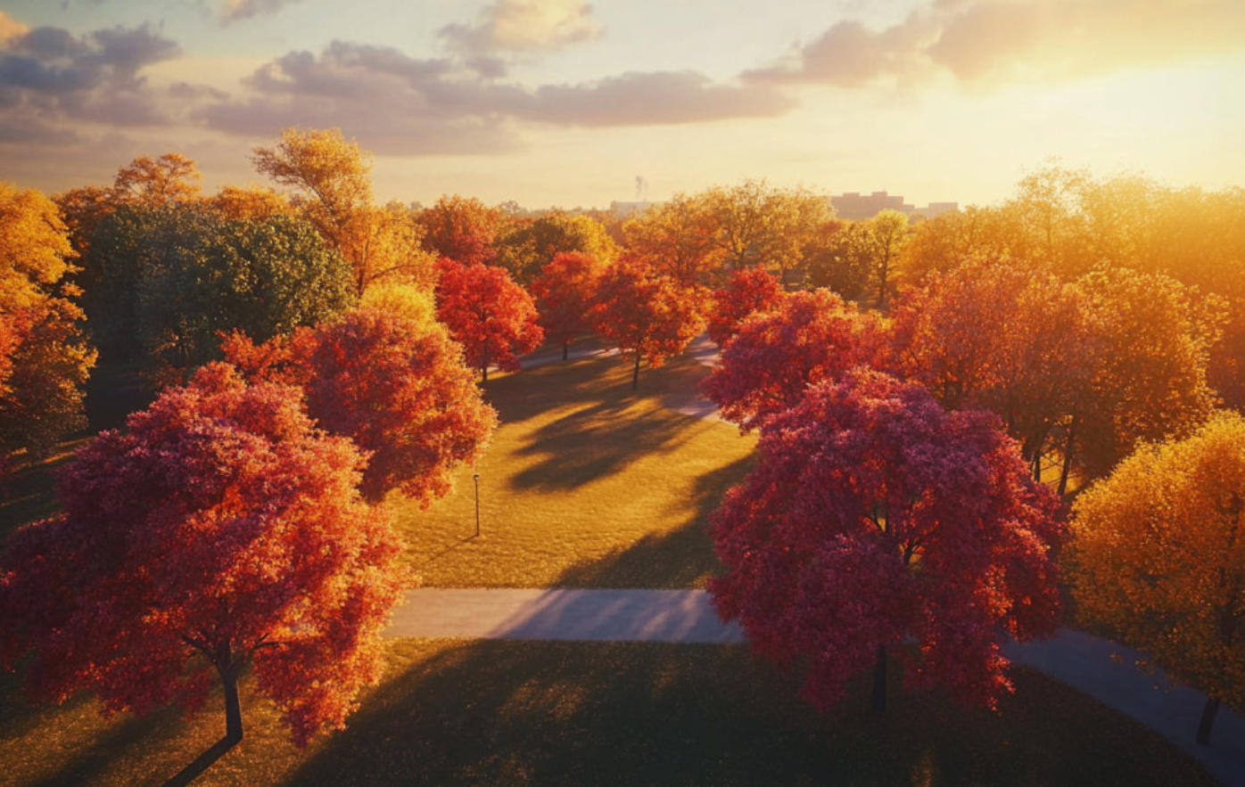 A picture of the trees surrounding our property