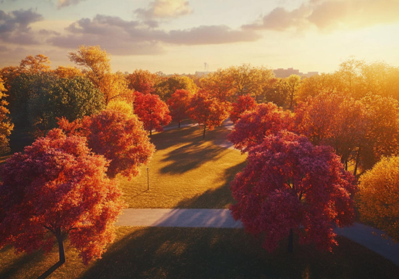 A picture of the trees surrounding our property