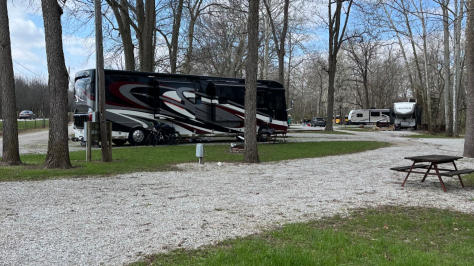 Pull through 50 amp site at Grandpa's Farm Campground